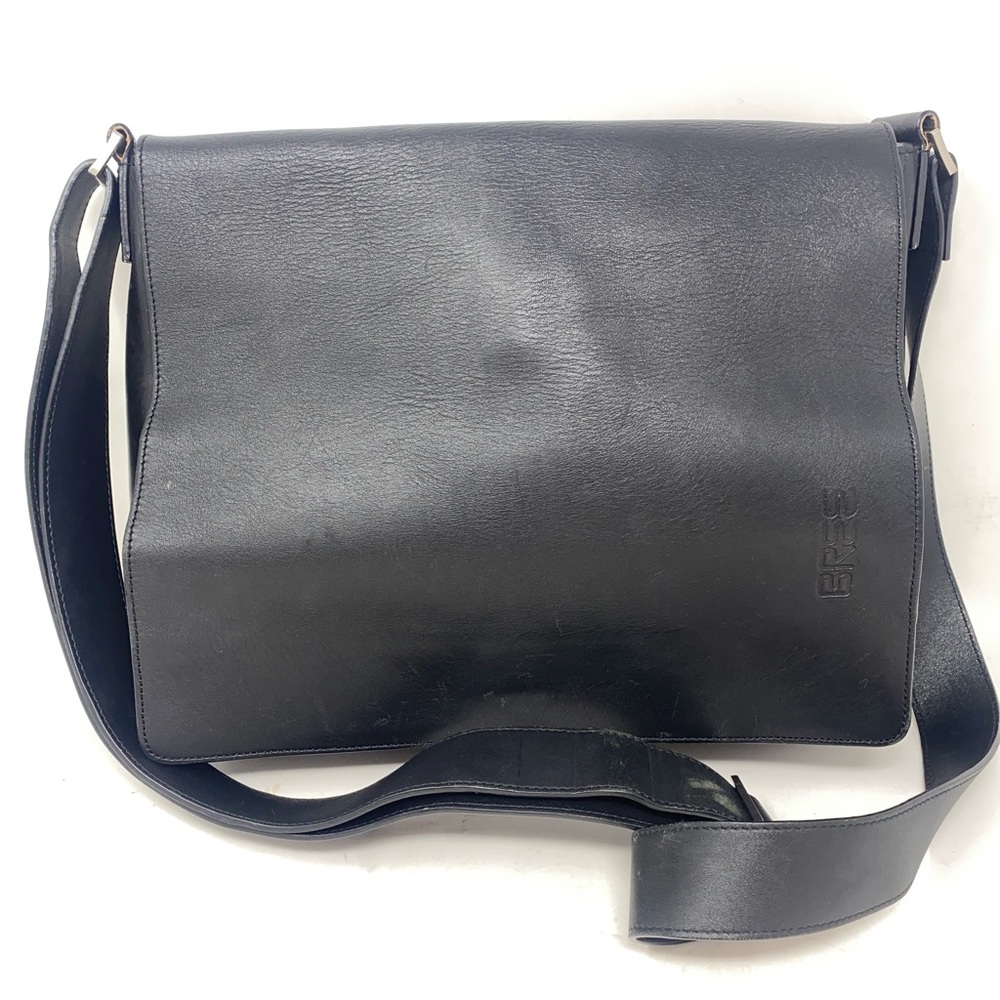 ❤️BREE Black Leather Messenger Bag.  EUC.
